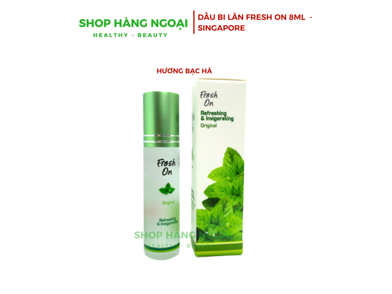 Dầu bi lăn Fresh On 8ml Singapore - hương bạc hà