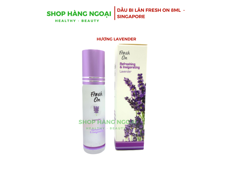 Dầu bi lăn Fresh On 8ml Singapore - hương lavender