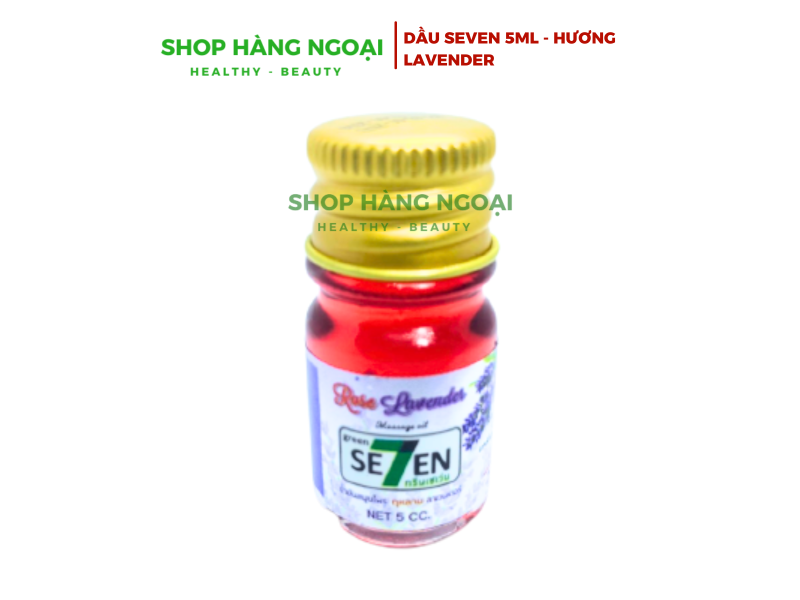 Green Seven 5ml -  Dầu gió thảo dược Seven 5ml, Hương hoa hồng, lavender