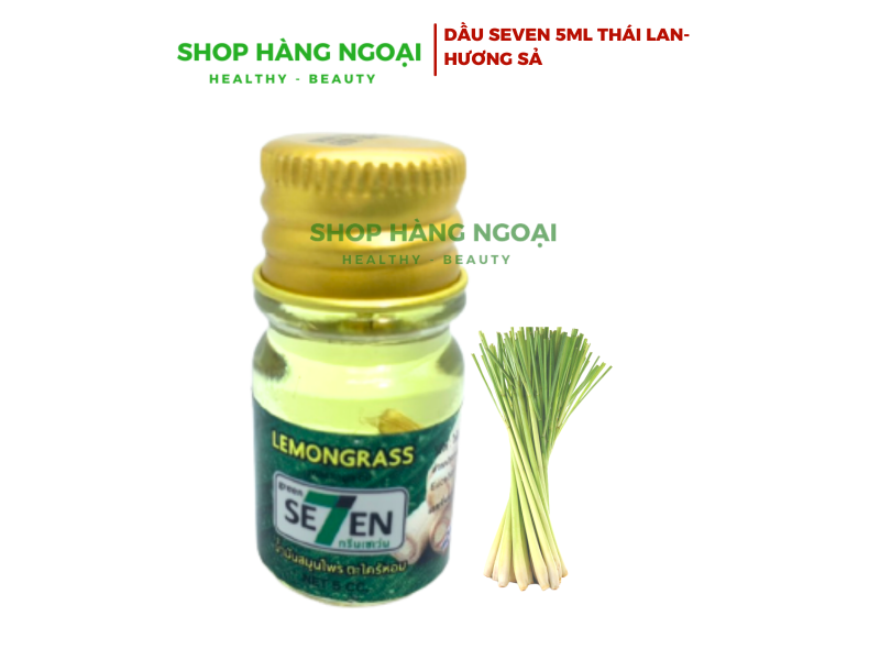 Dầu gió thảo dược Seven 5ml, hương sả