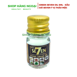 Dầu Green Seven Oil 5cc - Dầu gió  Seven 7 vị thảo mộc