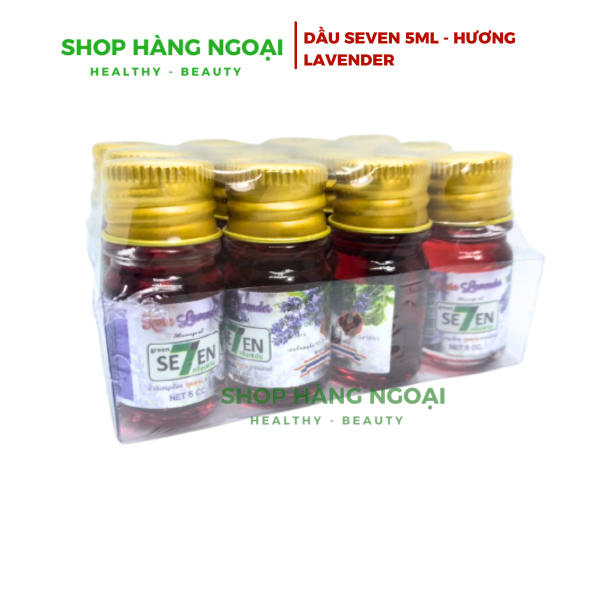 Green Seven 5ml -  Dầu gió thảo dược Seven 5ml, Hương hoa hồng, lavender