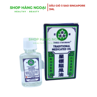 Dầu gió Ba Sao 3ml Singapore - Three Star Brand Traditional Medicated Oil