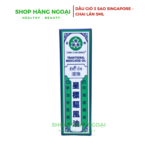 Dầu bi lăn Ba Sao 5ml - Three Star Brand Roll On