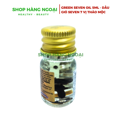 Dầu Green Seven Oil 5cc - Dầu gió  Seven 7 vị thảo mộc