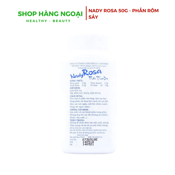 NadyRosa 50g -  làm mát da, trị rôm sảy 