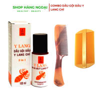 Combo dầu gội chí  Y Lang + Lược dày chải chí + Lược Thưa Chải Tóc 