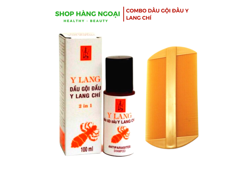 Dầu gội đầu chí Y Lang + Lược dày chải chí, dùng là hết chí