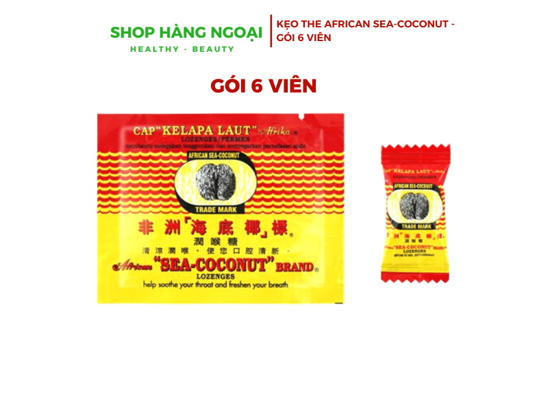 Kẹo The African Sea Coconut - gói 6 viên
