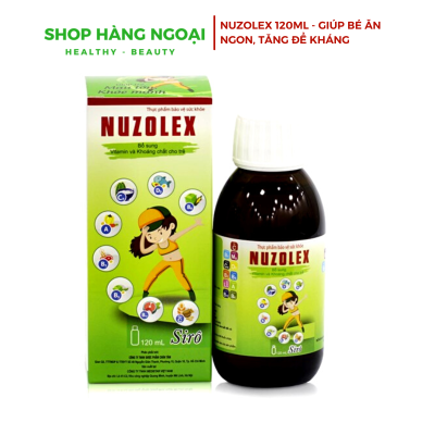Nuzolex Siro 120ml - bổ sung vitamin và khoáng chất, tăng sức đề kháng cho bé