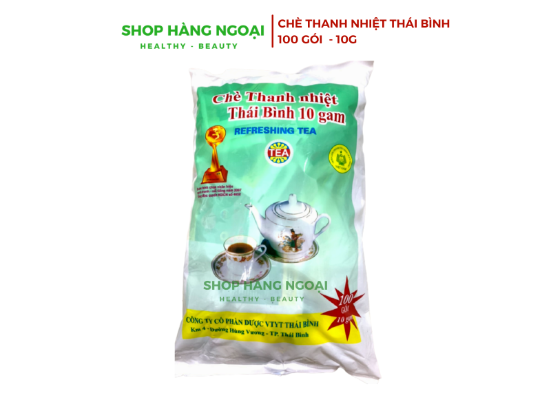 Chè thanh nhiệt Thái Bình 100 gói  x 10g - Thanh nhiệt, giải độc