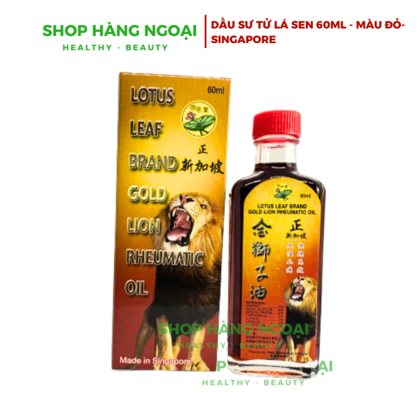 Dầu nóng xoa bóp Sư Tử đỏ hiệu Lá Sen 60ml