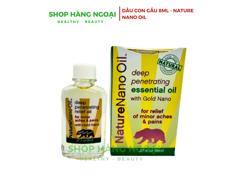 Dầu gió Nature Nano Oil 8ml hiệu Con Gấu