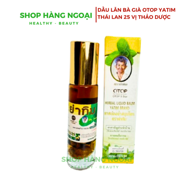 Dầu lăn bà già 25 vị Thái lan - Otop Herbal Liqiud Balm Yatim Brand