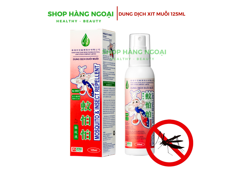Dung dịch đuổi muỗi Di Hào 125ml , hương gừng, hương sả