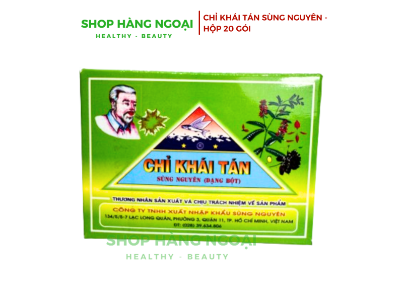Chỉ khái tán Sùng Nguyên dạng bột - hộp 20 gói