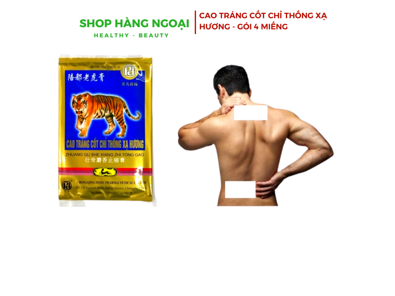 Cao dán con cọp 7 chữ -  gói 4 miếng
