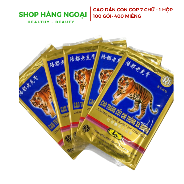 Cao dán con cọp 7 chữ  - 100 gói 400 miếng