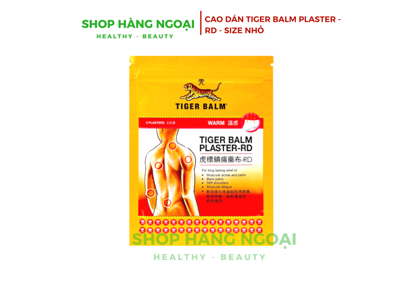 Tiger Balm Plaster -RD -cao dán con cọp Tiger Balm loại nhỏ