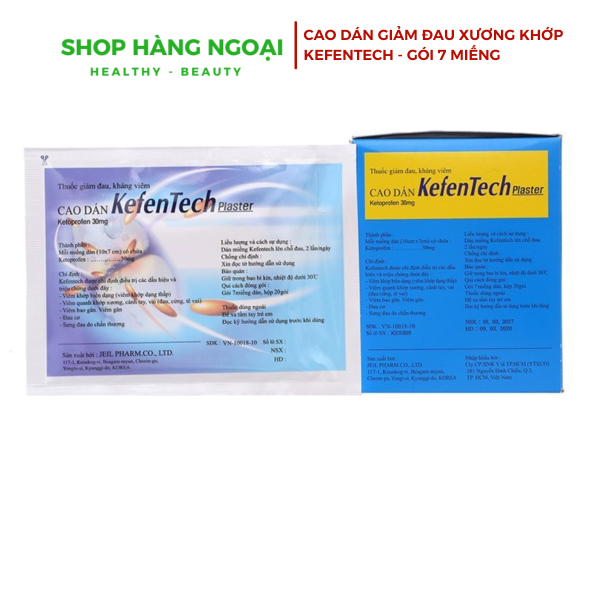 Kefentech plaster Hàn Quốc -  Cao dán xương khớp