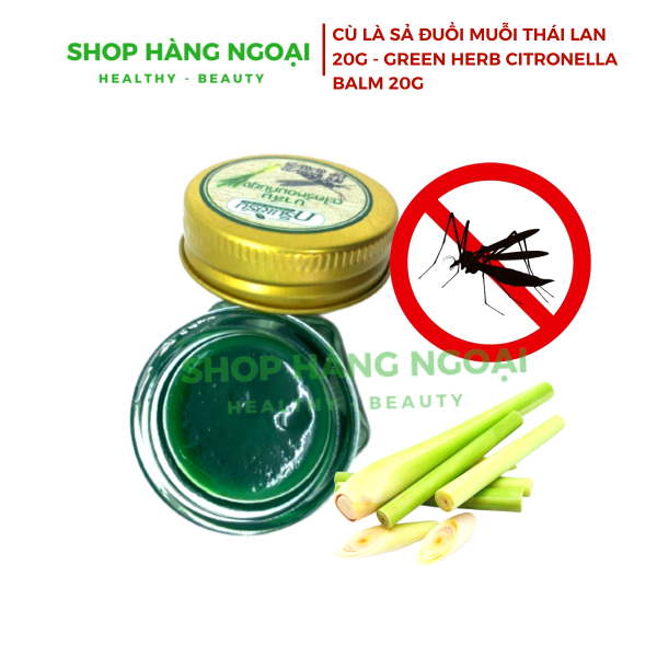 Citronella Mosquito Repellent  Balm 20g - Dầu cù là sả xua đuổi muỗi Thái Lan 20g