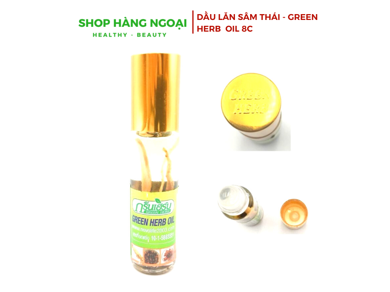 Dầu lăn sâm Thái Lan - Green Herb oil 8cc