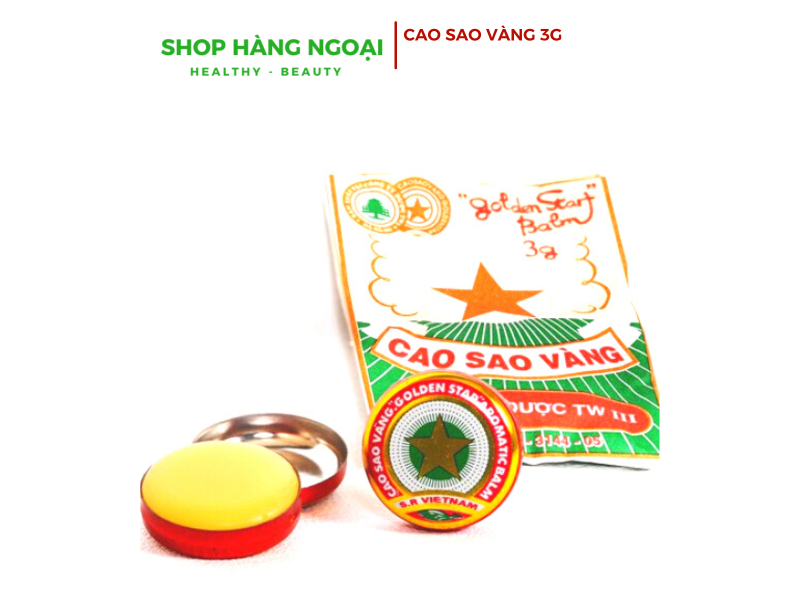 Cao Sao Vàng 3g, ngôi sao 5 cánh -Golden Star Balm 3g