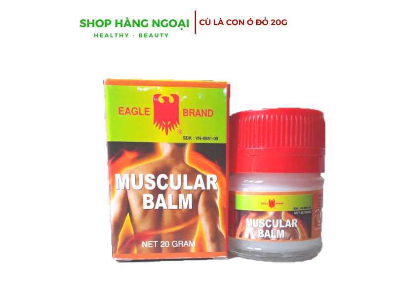 Dầu cù là Con Ó đỏ 20g- Eagle Brand Muscular Balm 20g