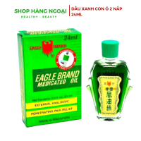 Dầu gió Xanh con Ó 2 nắp - Eagle Brand medicated oil 24ml