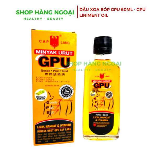 Dầu nóng GPU 60ml - GPU Minyak Urut