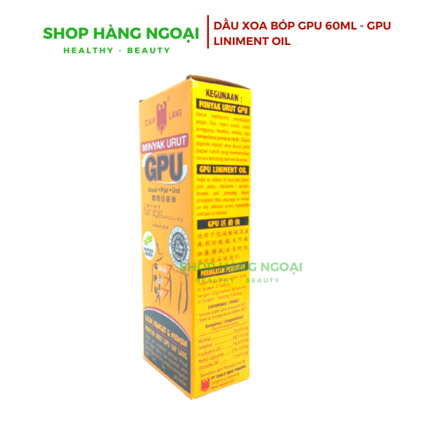 Dầu nóng GPU 60ml - GPU Minyak Urut