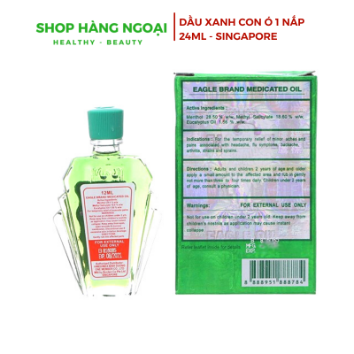 Dầu gió Xanh con Ó 1 nắp 24ml - Eagle Brand medicated oil 24ml