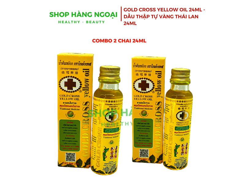 Dầu thập Tự Vàng Thái Lan 24ml Combo 2 chai