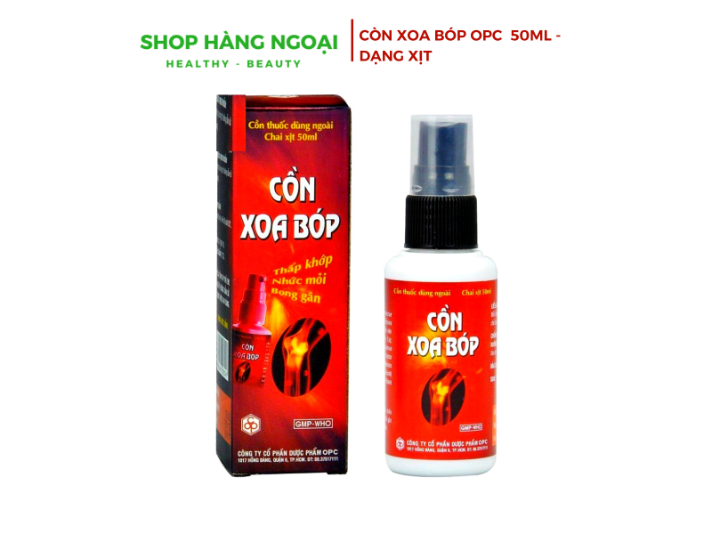 Cồn Xoa Bóp OPC 50ml dạng xịt - thấp khớp, nhức mỏi, bong gân