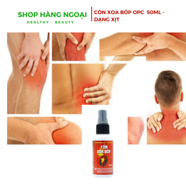 Cồn Xoa Bóp OPC 50ml dạng xịt - thấp khớp, nhức mỏi, bong gân