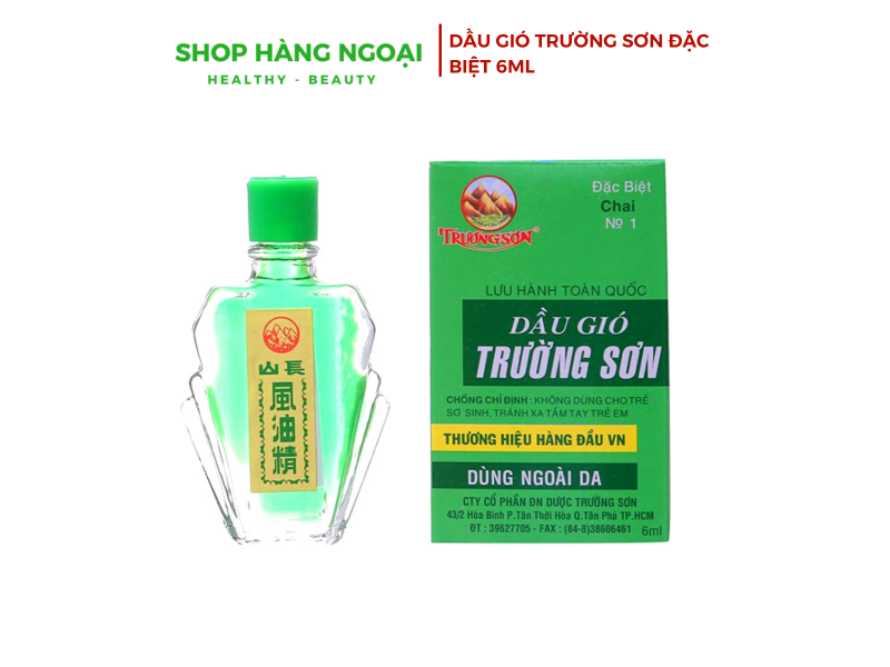 Dầu gió Trường Sơn 6ml đặc biệt