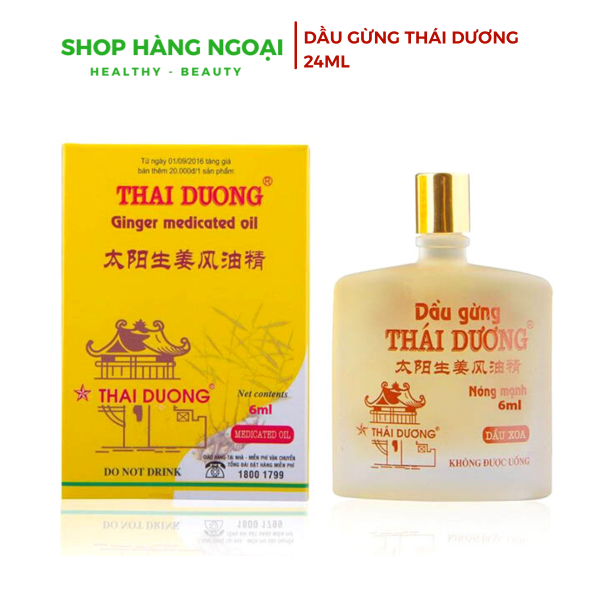 Dầu gừng Thái Dương 24ml nóng mạnh