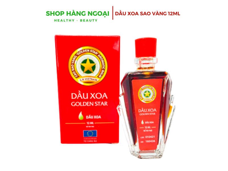 Dầu xoa Golden Star 12ml, dầu xoa Sao Vàng 12ml