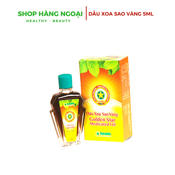 Dầu xoa Sao Vàng 5ml - Golden Star medicated oil 5ml