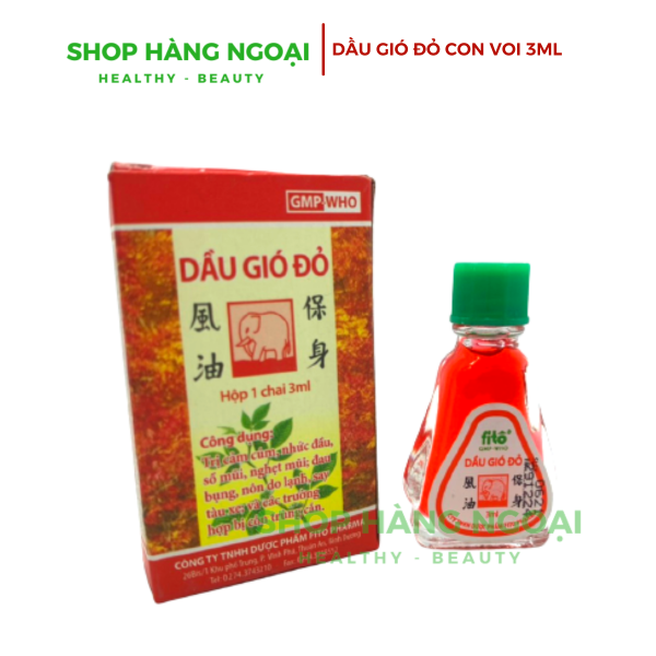 Dầu gió đỏ Con Voi 3ml