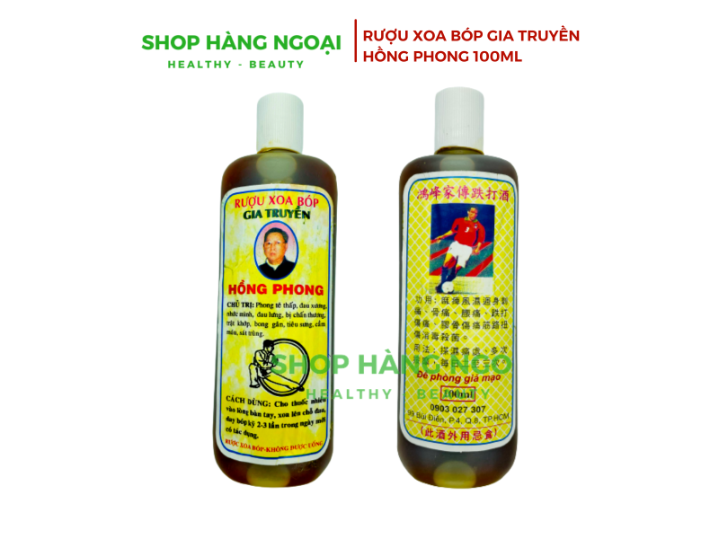 Rượu xoa bóp Hồng Phong 100ml