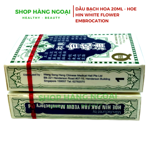 Dầu Bạch Hoa Hoe Hin White Flower Embrocation 20ml- HongKong 