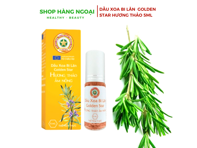 Dầu xoa bi lăn Golden Star hương thảo 5ml