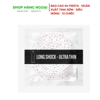 Bao cao su kéo dài - siêu mỏng Fiesta Long Shock UltraThin hộp 12 chiếc