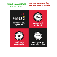 Bao cao su ôm sát, siêu mỏng - Fiesta Form Fit Ultra Thin, hộp 12 chiếc