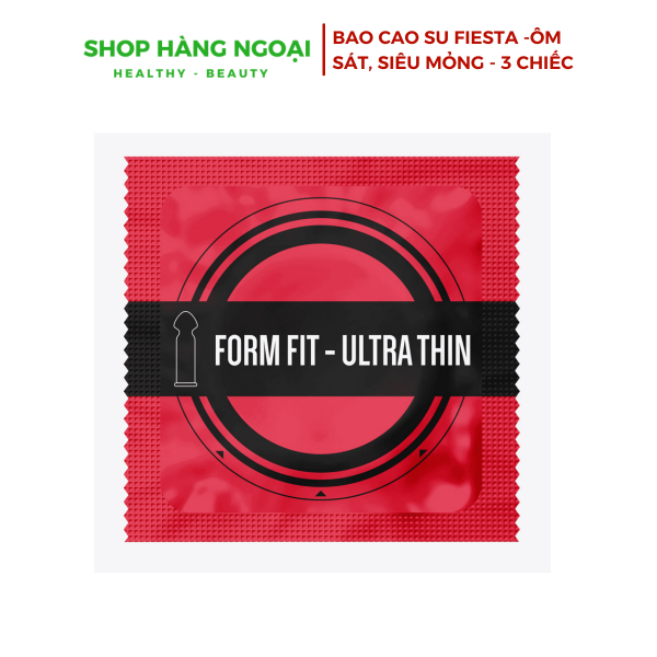 Bao cao su ôm sát, siêu mỏng - Fiesta Form Fit Ultra Thin, hộp 3 chiếc