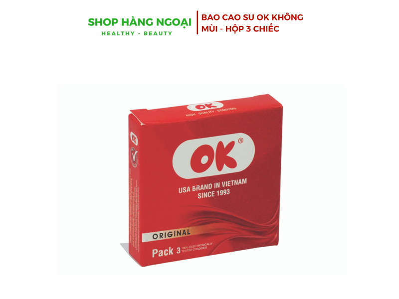 Bao cao su OK - không mùi 3 chiếc