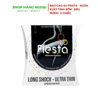 Bao cao su kéo dài - siêu mỏng Fiesta Long Shock UltraThin hộp 3 chiếc