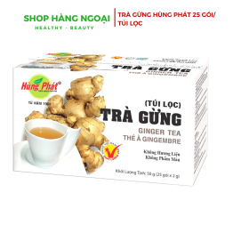 Trà gừng túi lọc Hùng Phát 25 túi - Ginger Tea