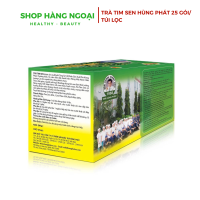 Trà tim sen Hùng Phát 25 gói- Lotus Plumule Tea